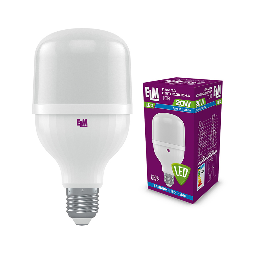 Лампа світлодіодна промислова ELM TOR 20W PA20S E27 6500K